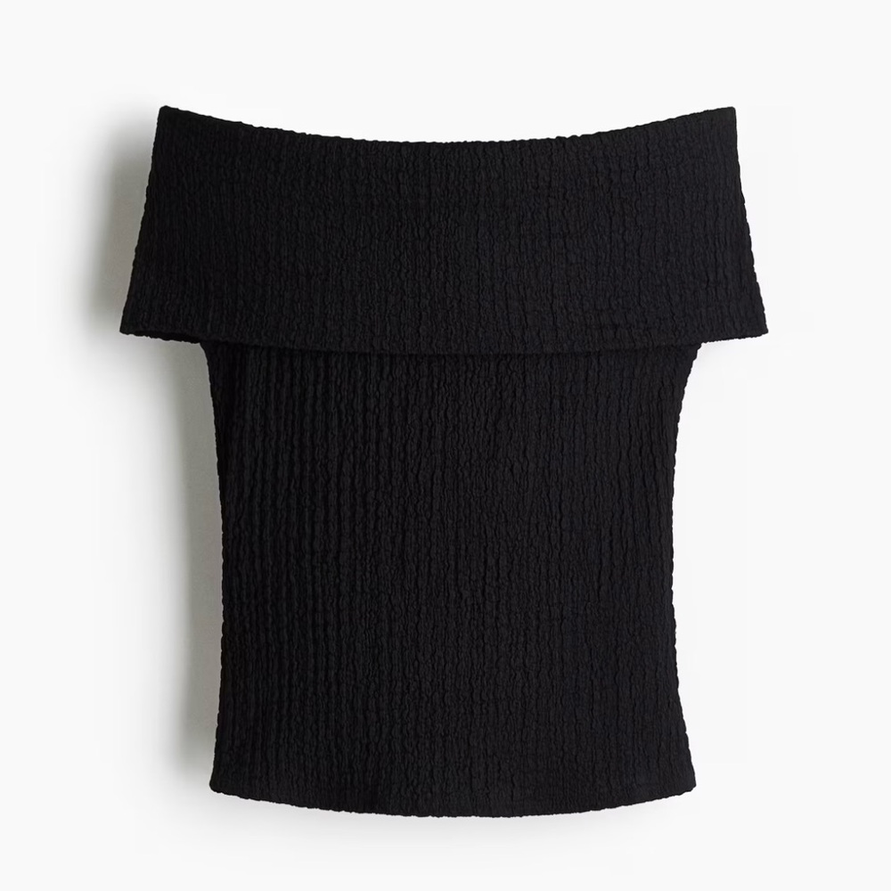 Elegant Black Off-Shoulder Sweater